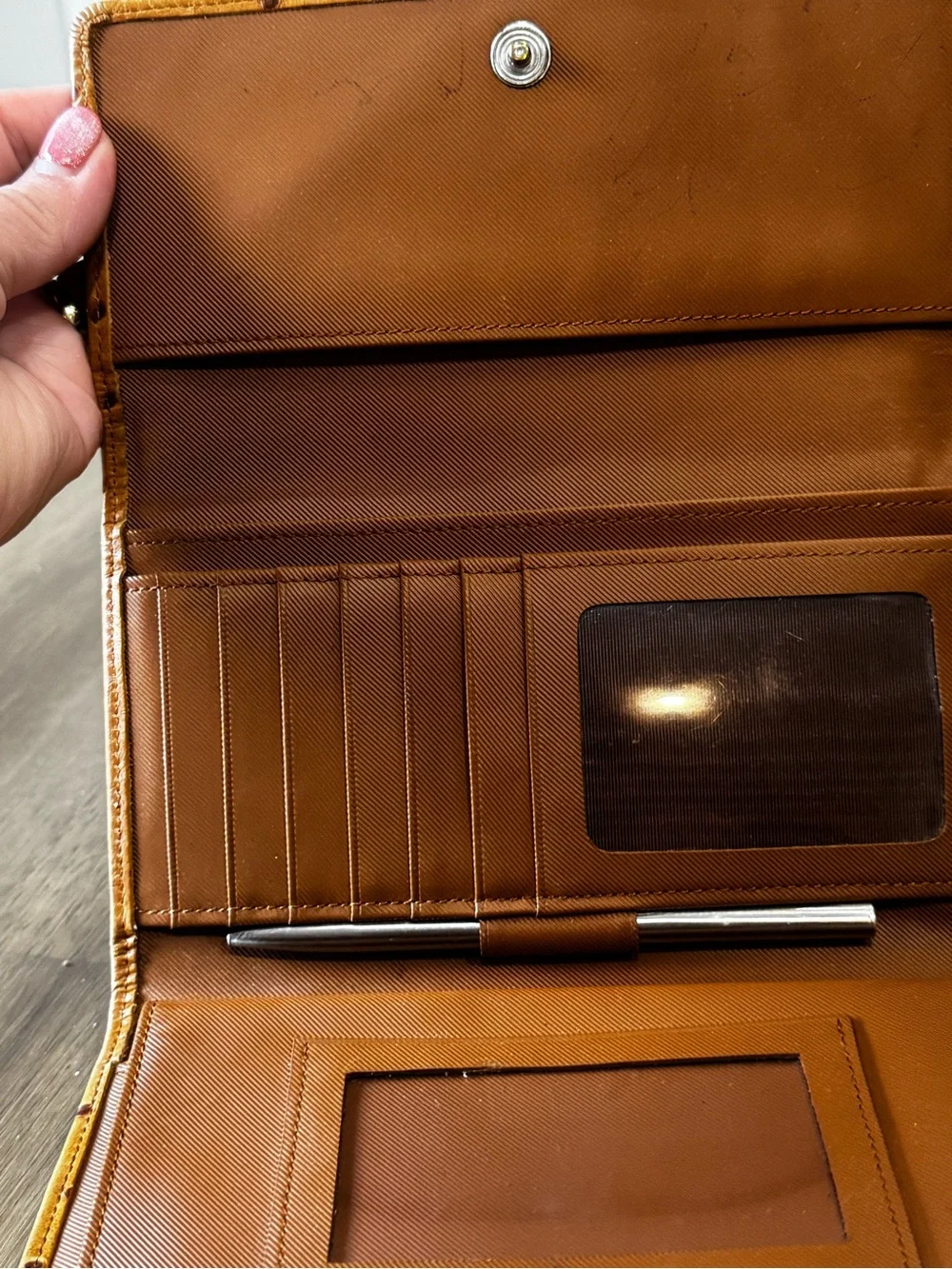 Dooney & Bourke Golden Tan Ostrich-Effect Wallet